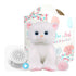 Marshmallow Cat 16" Gender Reveal Heartbeat Bear